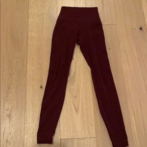 Burgundy, high waisted, full length Lulu Pant!